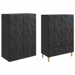 Ensemble de Meubles 2 pcs Noir Bois d'ingénierie 643346643346