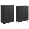 Ensemble de Meubles 2 pcs Noir Bois d'ingénierie 643346643346