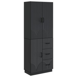 Ensemble de Meubles 2 pcs Noir Bois d'ingénierie 643352643352