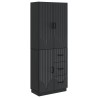 Ensemble de Meubles 2 pcs Noir Bois d'ingénierie 643352643352