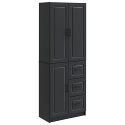 Ensemble de Meubles 2 pcs Noir Bois d'ingénierie 643353643353