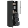 Ensemble de Meubles 2 pcs Noir Bois d'ingénierie 643353643353