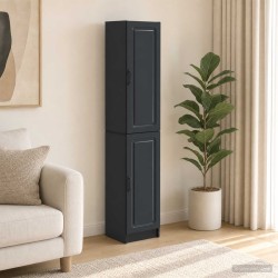 Ensemble de Meubles 2 pcs Noir Bois d'ingénierie 643356643356