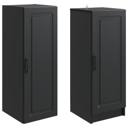Ensemble de Meubles 2 pcs Noir Bois d'ingénierie 643356643356