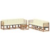 Ensemble de canapés d'extérieur 9 pcs Naturel et Crème 643358643358
