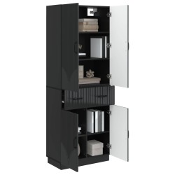Ensemble de Meubles 2 pcs Noir Bois d'ingénierie 643363643363