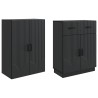 Ensemble de Meubles 2 pcs Noir Bois d'ingénierie 643363643363