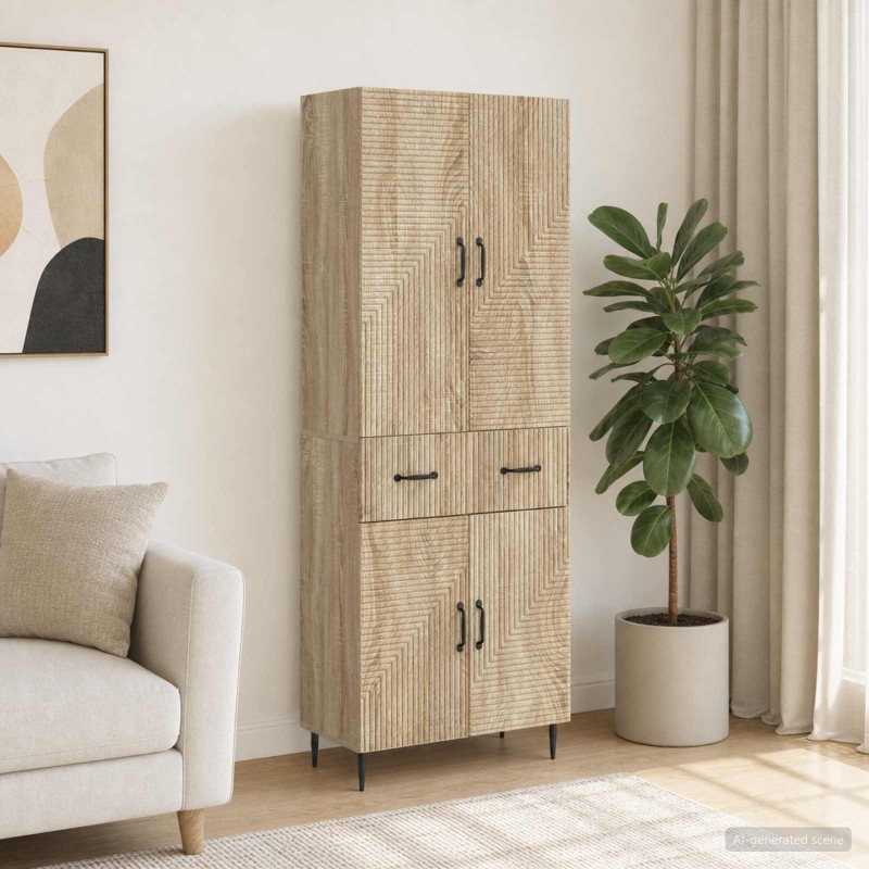Ensemble de Meubles 2 pcs Chêne Sonoma 66 x 34,5 x 89,5 cm 643366643366