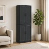 Ensemble de Meubles 2 pcs Noir Bois d'ingénierie 643368643368