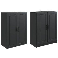 Ensemble de Meubles 2 pcs Noir Bois d'ingénierie 643368643368