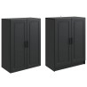 Ensemble de Meubles 2 pcs Noir Bois d'ingénierie 643368643368