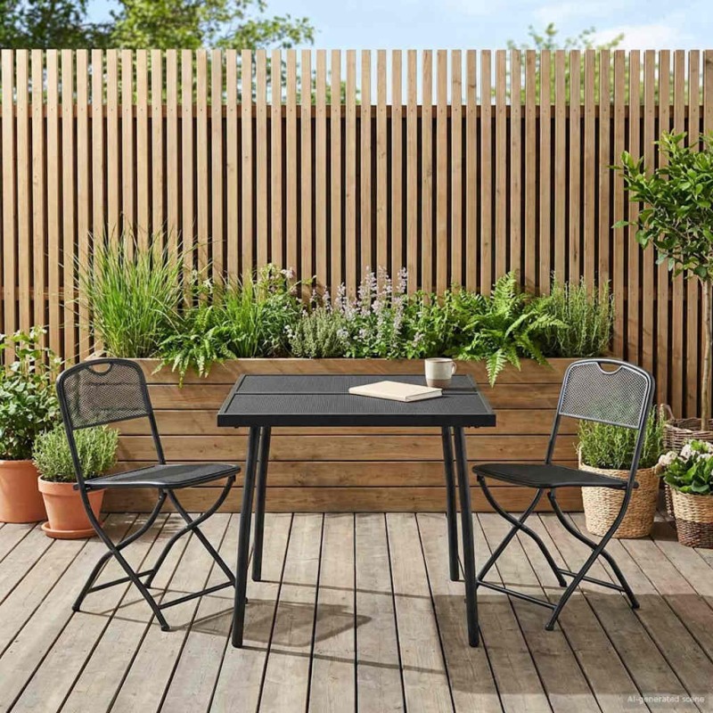Ensemble de meubles d'extérieur 3 pcs Anthracite Fer et Acier 643369643369