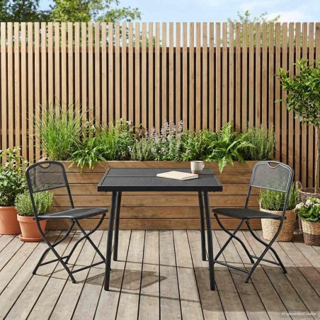 Ensemble de meubles d'extérieur 3 pcs Anthracite Fer et Acier 643369643369
