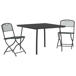 Ensemble de meubles d'extérieur 3 pcs Anthracite Fer et Acier 643369643369