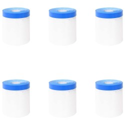 Film de masquage avec ruban adhésif 6 pcs Transparent et Bleu 643370643370