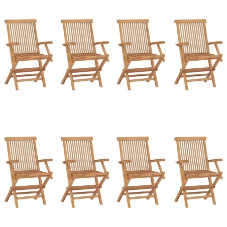 Chaises pliables de jardin lot de 8 Bois de teck solide 643372643372