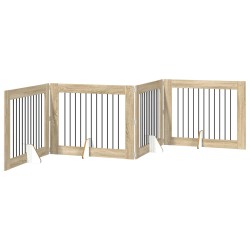 Porte de chien pliable avec supports 4 pcs Chêne Sonoma 401 cm 643381643381