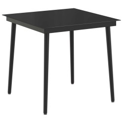 Ensemble de Tables Basses avec coussin avec oreiller 3 pcs Noir 643384643384
