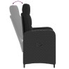 Ensemble de repas extérieur 3 pcs Noir 90 x 90 x 75 cm 643385643385