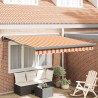 Auvent rétractable jaune et blanc 3x2,5 m tissu et aluminium 643391643391