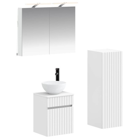 Ensemble de mobilier de salle de bain 4 pcs Blanc 643393643393