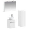 Ensemble de mobilier de salle de bain 4 pcs Blanc 643393643393
