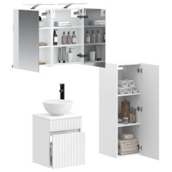Ensemble de mobilier de salle de bain 4 pcs Blanc 643393643393