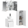 Ensemble de mobilier de salle de bain 4 pcs Blanc 643393643393