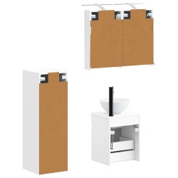 Ensemble de mobilier de salle de bain 4 pcs Blanc 643393643393
