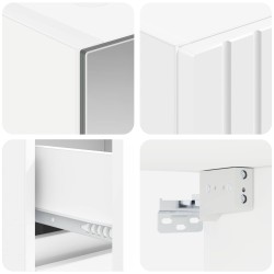 Ensemble de mobilier de salle de bain 4 pcs Blanc 643393643393
