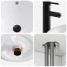 Ensemble de mobilier de salle de bain 4 pcs Blanc 643393643393