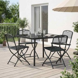 Ensemble de meubles d'extérieur 5 pcs Anthracite Fer et Acier 643395643395