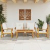 Salon de jardin avec coussins 5 pcs Bois d'acacia solide 643400643400