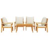 Salon de jardin avec coussins 5 pcs Bois d'acacia solide 643400643400