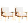 Salon de jardin avec coussins 5 pcs Bois d'acacia solide 643400643400
