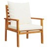 Salon de jardin avec coussins 5 pcs Bois d'acacia solide 643400643400