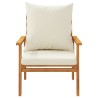 Salon de jardin avec coussins 5 pcs Bois d'acacia solide 643400643400