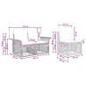 Ensemble de canapé de jardin 3 pcs Gris polyrotin 643403643403