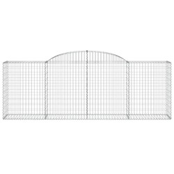 Paniers à gabions arqués 4 pcs 300x50x100/120 cm fer galvanisé 643406643406