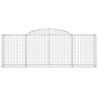 Paniers à gabions arqués 4 pcs 300x50x100/120 cm fer galvanisé 643406643406
