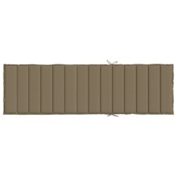 Coussin de chaise longue taupe mélangé 200x60x4 cm tissu 643407643407