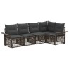 Ensemble de canapé de jardin 5 pcs Gris polyrotin 643409643409