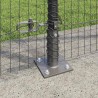 Clôture en fil soudé avec base en béton 10 x 1,5 m Gris Maille 643414643414