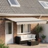 Store rétractable manuel avec LEDs Gris clair et blanc 643415643415