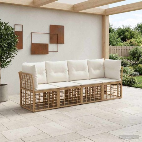 Ensemble de canapés d'extérieur Naturel Polyester 643419643419