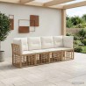Ensemble de canapés d'extérieur Naturel Polyester 643419643419