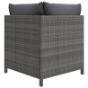 Salon de jardin 9 pcs avec coussins Résine tressée Gris 643423643423