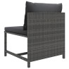 Salon de jardin 9 pcs avec coussins Résine tressée Gris 643423643423