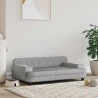 Lit pour chien gris clair 90x53x30 cm velours 643424643424