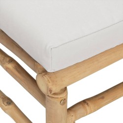 Salon de jardin 6 pcs avec coussins gris clair bambou 643427643427
